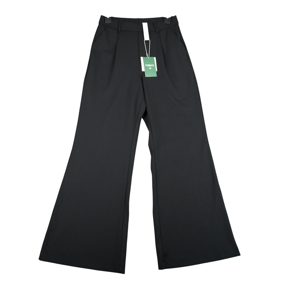 Halara Wide Leg Dress Pants Womens S Black High Waisted Stretch Office Workwear